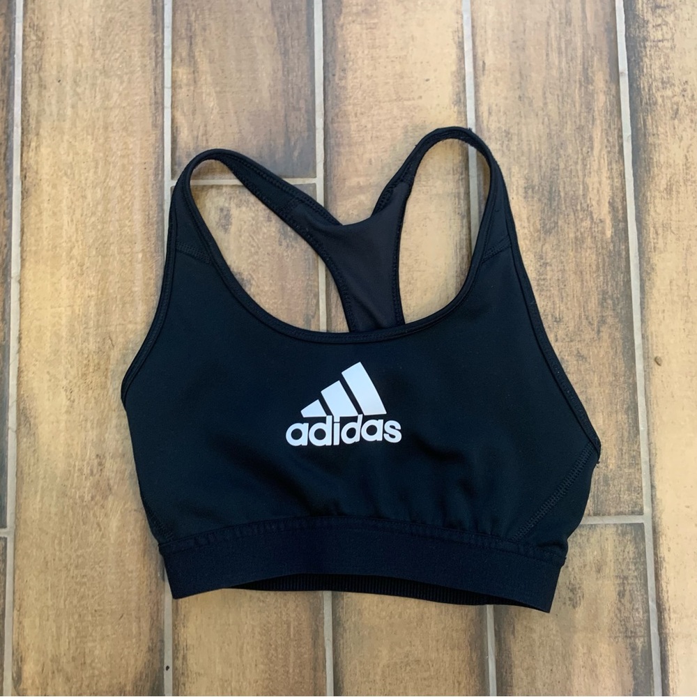 Classic Black Adidas Sports Bra